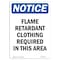 Signmission OSHA Sign, Flame Retardant Clothing Required, 24in X 18in Rigid Plastic, 18" W, 24" H, Portrait OS-NS-P-1824-V-12756 - alternate 1